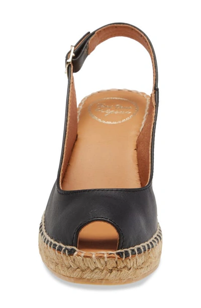 Shop Toni Pons Croacia Espadrille Wedge In Black Leather