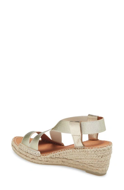 Toni Pons Tura Espadrille Wedge In Platinum Leather