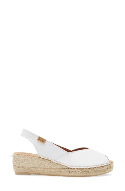 Toni Pons Bernia Espadrille Wedge In White Leather