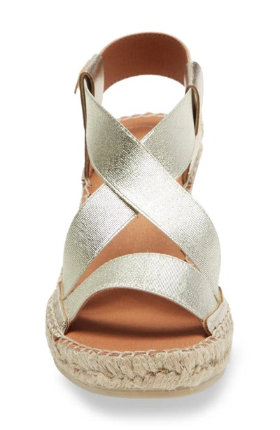 Toni Pons Tura Espadrille Wedge In Platinum Leather