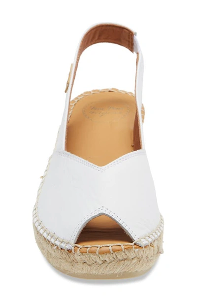 Toni Pons Bernia Espadrille Wedge In White Leather