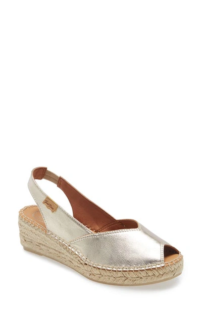 Toni Pons BERNIA-P | Wedge Espadrilles | Platinum Leather