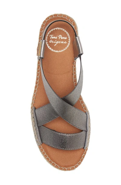 Toni Pons Eire Wedge Sandal In Acer Steel Leather