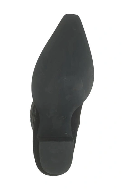 Jeffrey Campbell Rancher Knee High Western Boot In Black Oiled Suede
