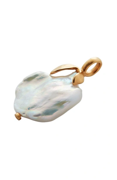 Monica Vinader Keshi Pearl Necklace Enhancer In Gp