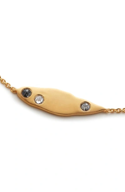 Shop Monica Vinader Galaxy Diamond Bracelet In Gp