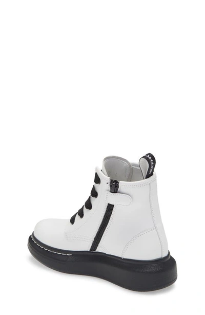 Shop Alexander Mcqueen Hybrid Lace-up Boot In White/ White