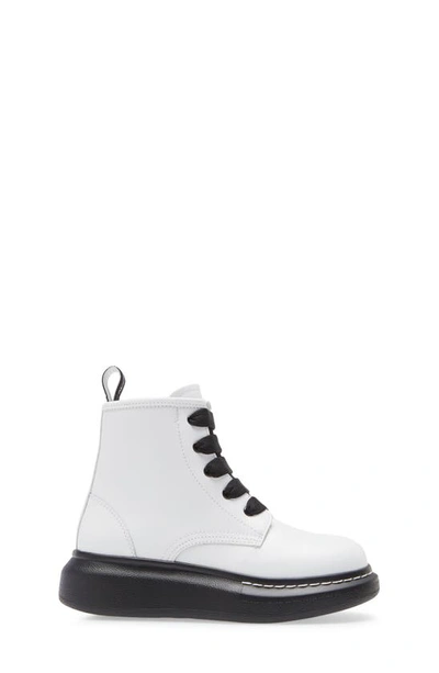Shop Alexander Mcqueen Hybrid Lace-up Boot In White/ White
