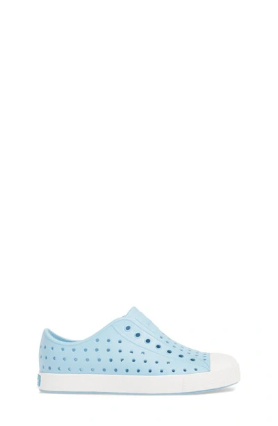 Shop Native Shoes Jefferson Water Friendly Slip-on Sneaker In Sky Blue/ Shell White