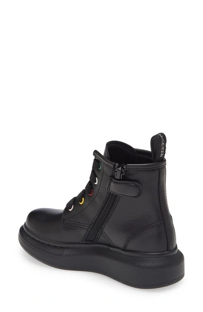 Shop Alexander Mcqueen Hybrid Lace-up Boot In Black/ Multi