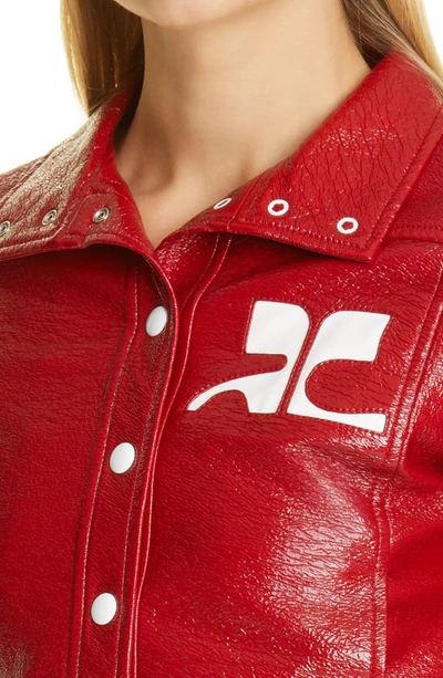 Courrèges Reedition Vinyl Jacket In Red