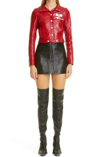 Courrèges Reedition Vinyl Jacket In Red