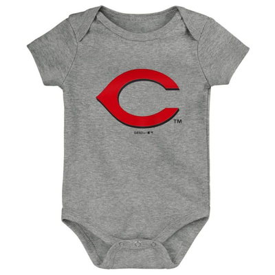 Shop Outerstuff Infant Red/white/gray Cincinnati Reds Born To Win 3-pack Bodysuit Set
