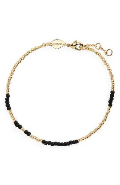 Shop Anni Lu Beaded Bracelet In Black