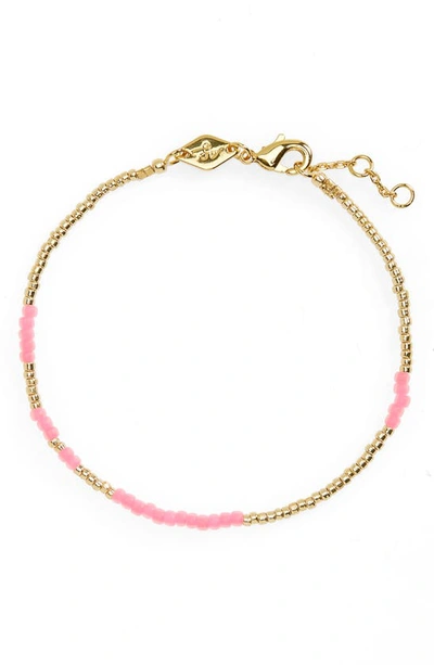 Shop Anni Lu Beaded Bracelet In Pink