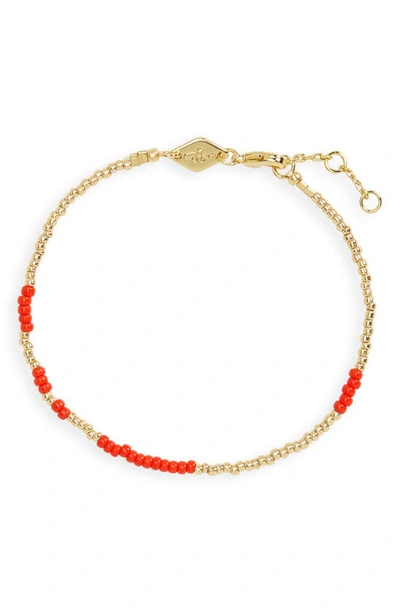 Shop Anni Lu Beaded Bracelet In Red