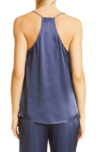 Shop Cami Nyc The Racer Lace Trim Silk Camisole In Moonlit