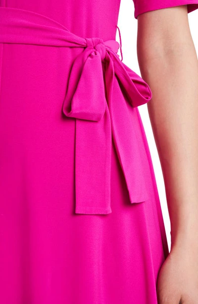 Shop Chaus Lisa Tie Waist Dress In Fiercely Fuchsia
