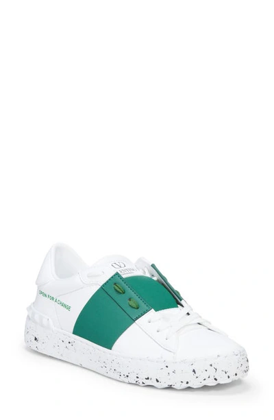 Shop Valentino Open For A Change Sneaker In Bianco/ Fir