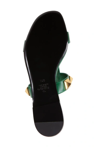 Shop Valentino Roman Stud Slide Sandal In Brilliant Green