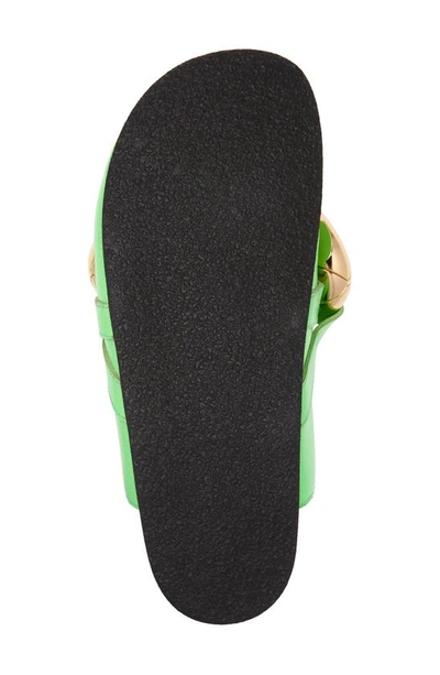 Shop Jw Anderson Chain Link Loafer Mule In Green