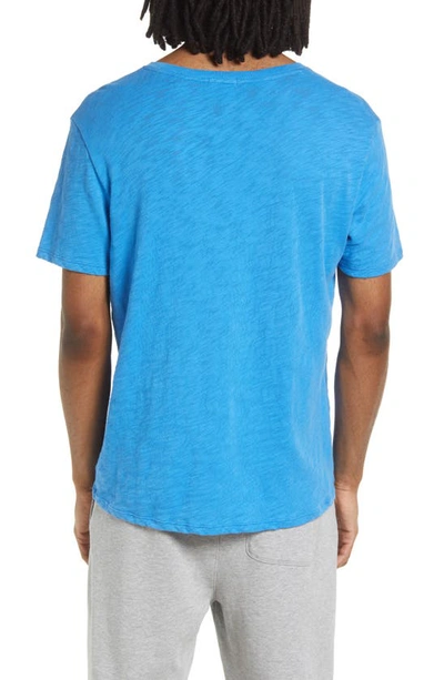Shop Atm Anthony Thomas Melillo Slub V-neck T-shirt In Aegean Blue
