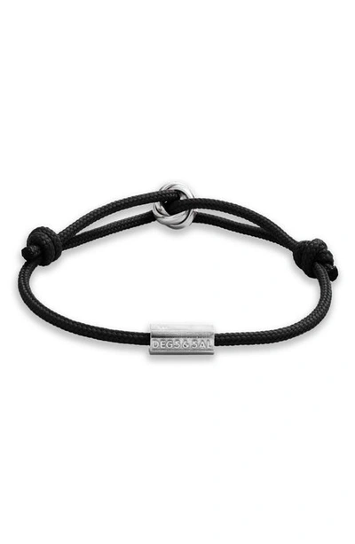 Degs & Sal Men's Sterling Silver & Rope Trinity Bracelet In Blak