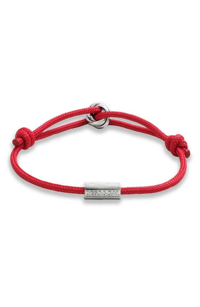 Degs & Sal Men's Sterling Silver & Rope Trinity Bracelet In Red