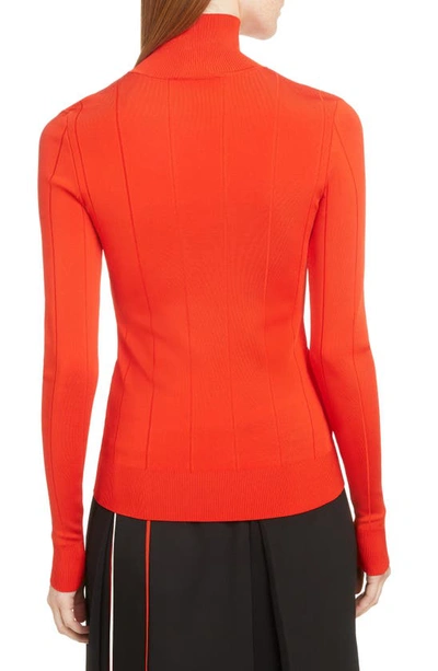 Shop Givenchy Logo Turtleneck Sweater In 620-poppy Bright Red