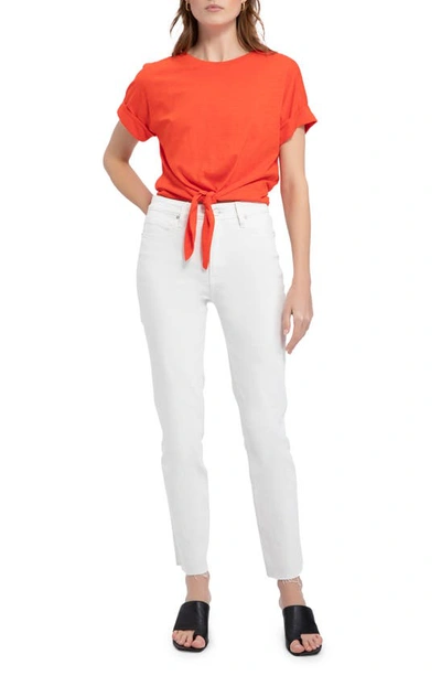 Shop Sanctuary All Day Tie Waist T-shirt In Red Alert