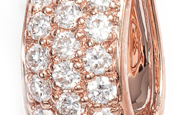 Shop Dana Rebecca Designs Mini Diamond Hoop Earrings In Rose Gold