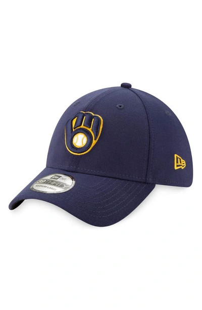 Shop New Era Navy Milwaukee Brewers Game Team Classic 39thirty Flex Hat