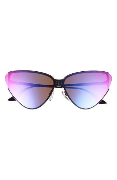 Shop Balenciaga Cat Eye Sunglasses In Black/pink