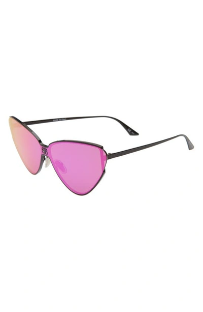 Shop Balenciaga Cat Eye Sunglasses In Black/pink