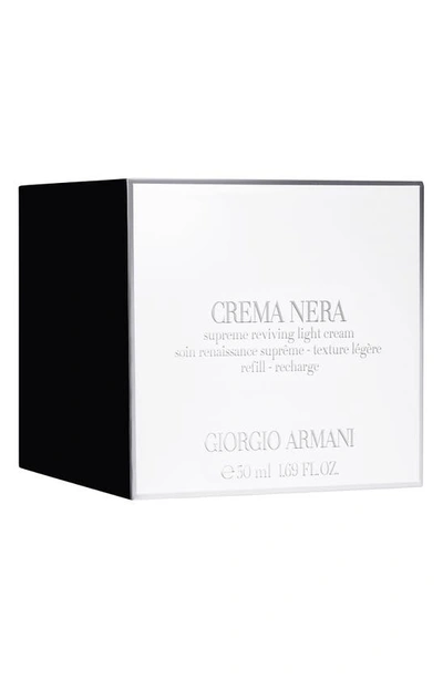 Shop Giorgio Armani Crema Nera Supreme Lightweight Reviving Anti-aging Face Cream Refill, 1.7 oz