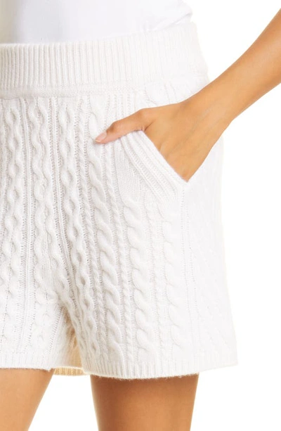 Shop Rag & Bone Pierce Cable Cashmere Shorts In Ivory