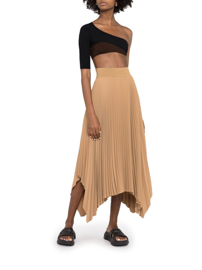 Shop Adamo One Shoulder Crop Top In Black