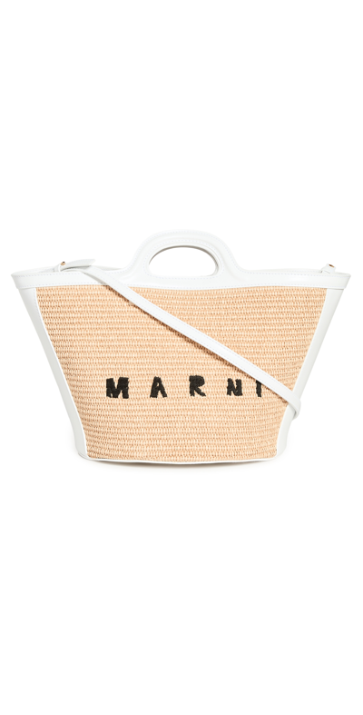 Shop Marni Tropicalia Small Bag Sand Storm/lily White