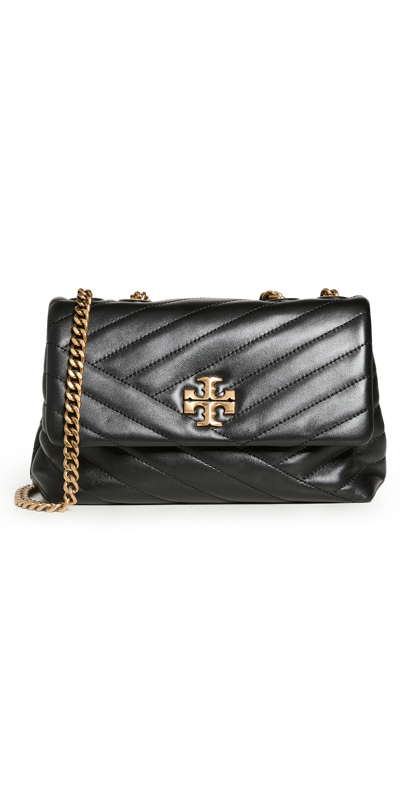 Tory Burch Kira Chevron Small Convertible Shoulder Bag In Black