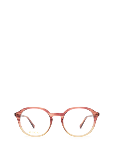 Shop Gucci Eyewear Eyeglasses In Red Gradient