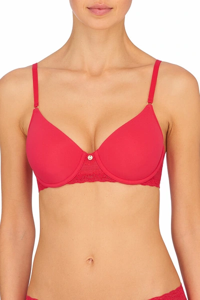 Shop Natori Bliss Perfection Contour Underwire Soft Stretch Padded T-shirt Everyday Bra (38d) Women's In Sunset Coral