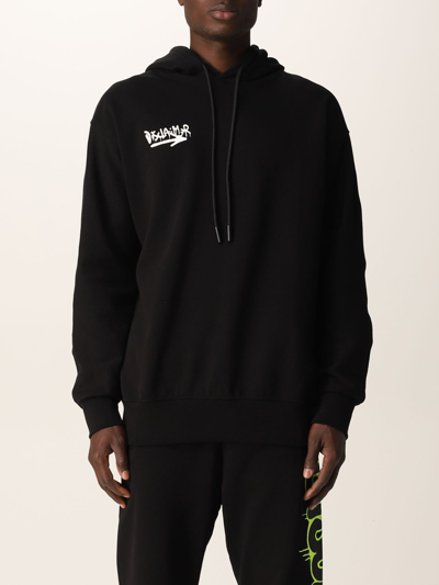 Shop Disclaimer Cotton Sweatshirt With Logo In Black