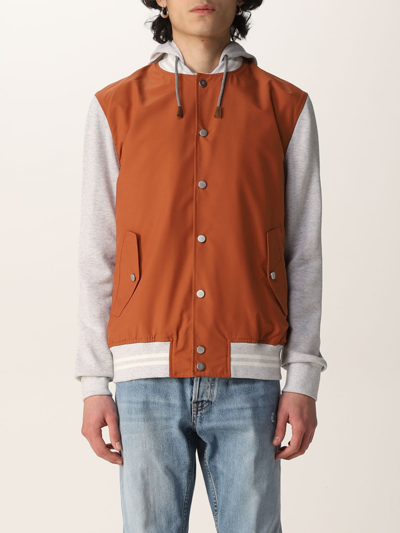 Shop Eleventy Jacket In Wool And Nylon In Grau