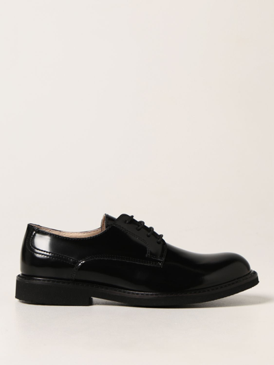 Montelpare Tradition Derby In Brushed Leather In Black
