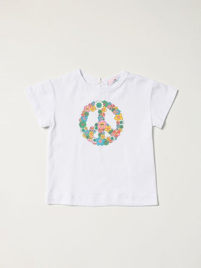 Shop Chiara Ferragni T-shirt With Peace And Love Print In White