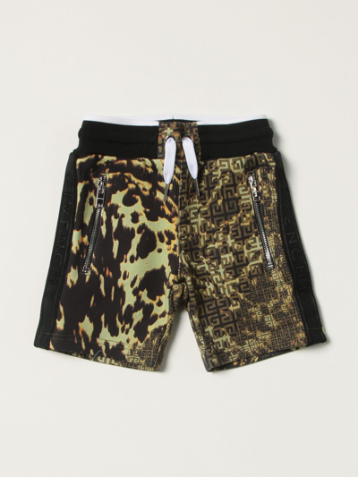Shop Givenchy Camouflage Jogging Shorts In Kaki