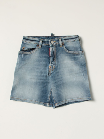 Shop Dsquared2 Junior 5-pocket Denim Shorts