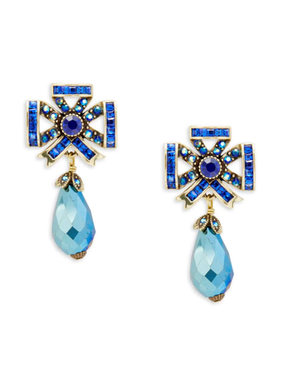 Shop Heidi Daus Women's Bow Tie Crystal Rhinestone & Glass Beaddrop Earrings In Metal