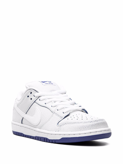 Shop Nike Sb Dunk Low Premium "game Royal" Sneakers In White