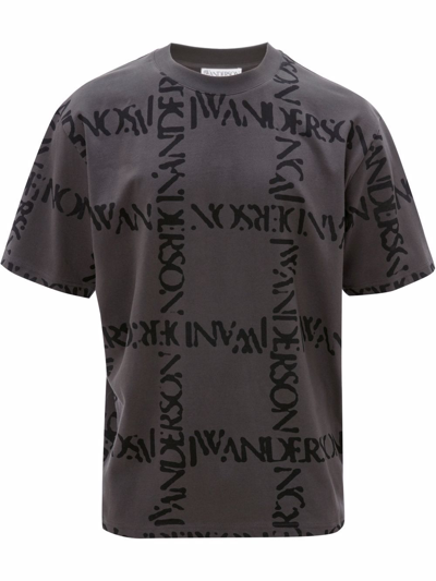 Shop Jw Anderson T-shirts And Polos Grey In Black